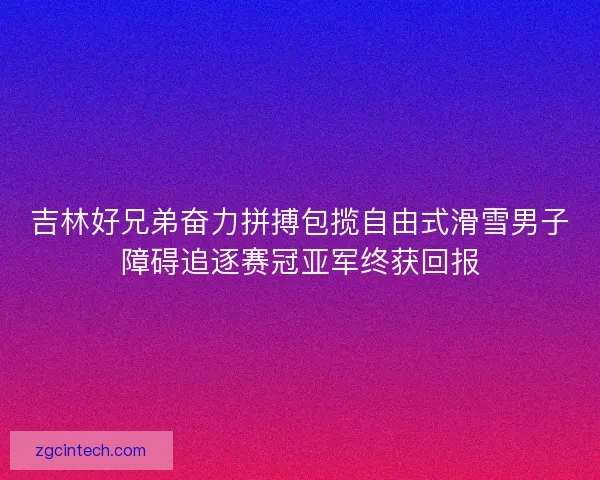 吉林好兄弟奋力拼搏包揽自由式滑雪男子障碍追逐赛冠亚军终获回报