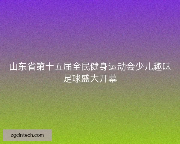 山东省第十五届全民健身运动会少儿趣味足球盛大开幕